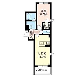 プレミアムレジデンス 1LDKの間取図画像