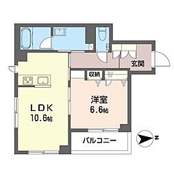 bonheur 1LDKの間取図画像