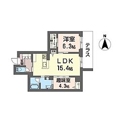 シャーメゾン ヴィータ 2LDKの間取図画像