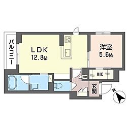 エクラージュ 1LDKの間取図画像