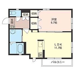 セレッソD 1LDKの間取図画像