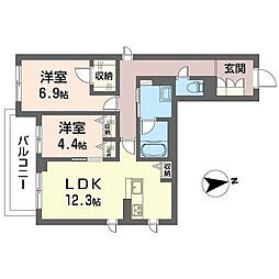 間取図画像 2LDK