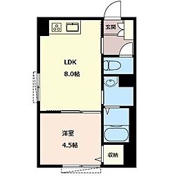 LOHASROOMS 1LDKの間取図画像