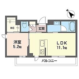 ブリラーレ 1LDKの間取図画像