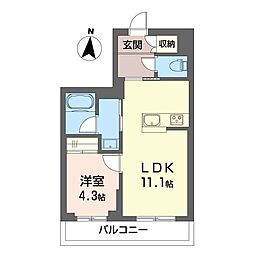 ヴェルソ 1LDKの間取図画像