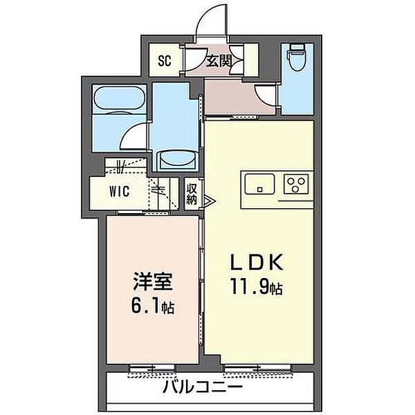 ハレレア 301｜群馬県伊勢崎市上泉町(賃貸マンション1LDK・3階・47.50㎡)の写真 その2