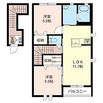 カーサ・ルナ 201 ｜ 群馬県前橋市朝倉町２丁目4-24（賃貸アパート2LDK・2階・57.14㎡） その2