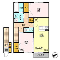 ミッドパレス　II 203 ｜ 群馬県前橋市上長磯町296-1（賃貸アパート2LDK・2階・60.34㎡） その2