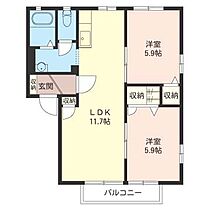 ヴィラ・フォンテーヌ　D 102 ｜ 群馬県前橋市東片貝町427-1（賃貸アパート2LDK・1階・50.70㎡） その2