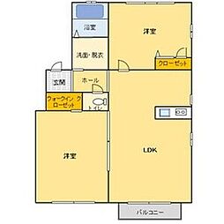 間取図画像 2LDK