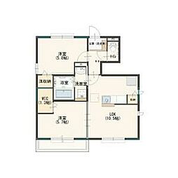 ヴィレッタA 2LDKの間取図画像