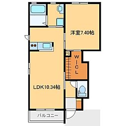 ローズメゾン 1LDKの間取図画像