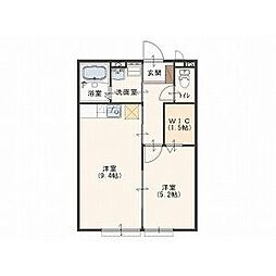 パルコート 1LDKの間取図画像