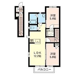 グランスクエアA 2LDKの間取図画像