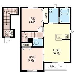 ストーリア 1LDKの間取図画像