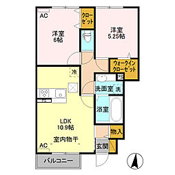 グリーンプラザ 2LDKの間取図画像