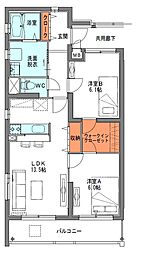 グラン・ヴェルジュ 2LDKの間取図画像