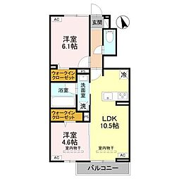 ISHIKAWA HILLS X 2LDKの間取図画像