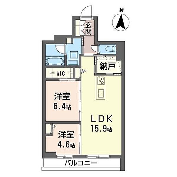 ココメゾン前橋 202号室｜群馬県前橋市表町１丁目(賃貸マンション2LDK・2階・64.37㎡)の写真 その2