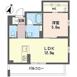 レスポアール 1LDKの間取図画像