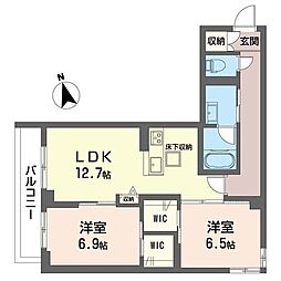 KOB10 2LDKの間取図画像