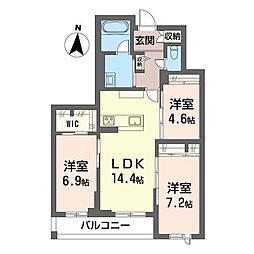 レフィシア 3LDKの間取図画像