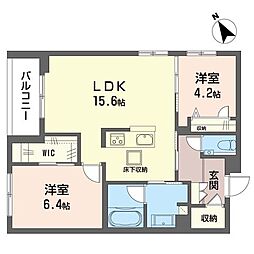 シティホームズXI 2LDKの間取図画像