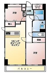 エスティメゾン妙典 2LDKの間取図画像
