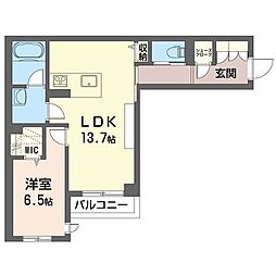 リラフォート 1LDKの間取図画像