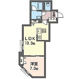 Florence 1LDKの間取図画像