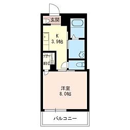 西巣鴨グリーンハイツ 1Kの間取図画像