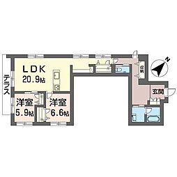 間取図画像 2LDK