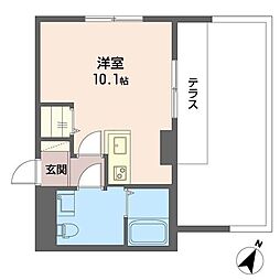 アナハ鎌倉 ワンルームの間取図画像