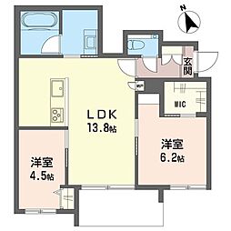 LEAF吉祥寺 2LDKの間取図画像
