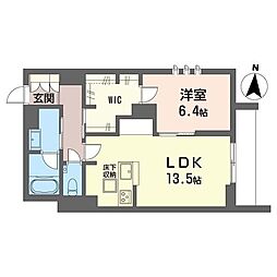 コンフォーザ三鷹 1LDKの間取図画像