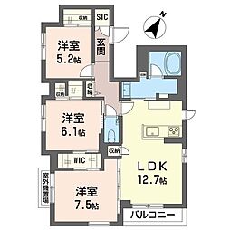 ブルームステージ 3LDKの間取図画像