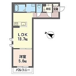 フェリーチェ 1LDKの間取図画像
