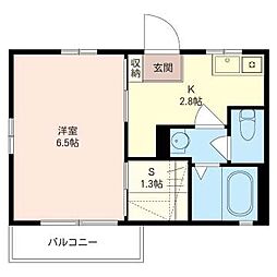 グレース新杉田 1SKの間取図画像
