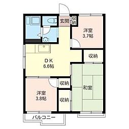 第3斉田ハイツ 3DKの間取図画像