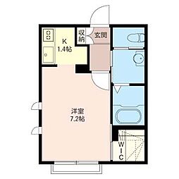 プナマウ 1Kの間取図画像
