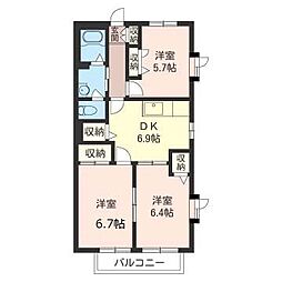 ヴィオラ 3DKの間取図画像