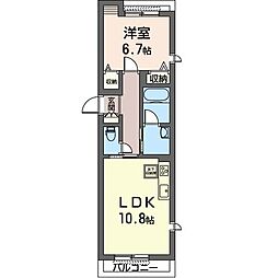 ラフィネA 1LDKの間取図画像