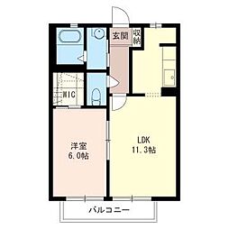 K'sメゾン 1LDKの間取図画像