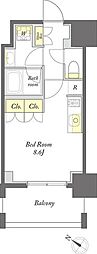 プライムメゾン横浜WEST ワンルームの間取図画像
