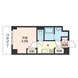 セレーナ片倉 1Kの間取図画像