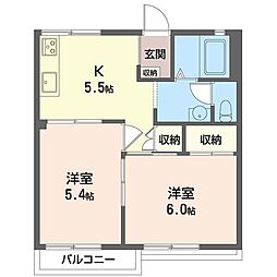 サニーコート 2Kの間取図画像