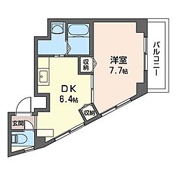 サーベイ横浜 1DKの間取図画像