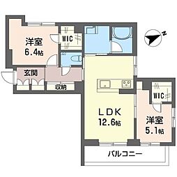 フレグランスS IV 2LDKの間取図画像