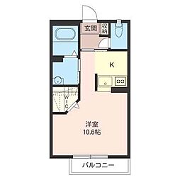 サンブリッジ ワンルームの間取図画像