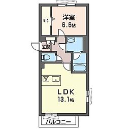 キヨマルビル横浜南 1LDKの間取図画像